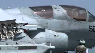 USS Enterprise conducts flight operations in 6th Fleet AOR [upl. by Francyne]