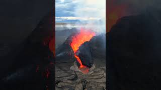 🌋🇮🇸 🌋Ever wondered what its like to witness Icelands fiery landscapes from above❓ shorts [upl. by Layla143]