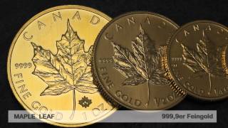 Goldmünze Maple Leaf Kanada [upl. by Ednalrim]