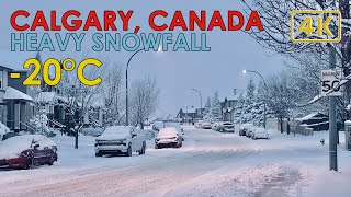 20°C Freezing Cold and Heavy Snowfall in Calgary Alberta Canada 🇨🇦 [upl. by Hannaj]