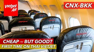 THAI VIETJET AIR  Economy Class Review  Chiang Mai  Bangkok  Airbus A320  VZ107 [upl. by Nomelihp]