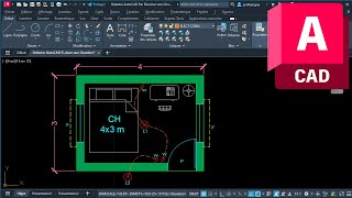 Debuter AutoCAD Par Dessiner Une Chambre [upl. by Iand]