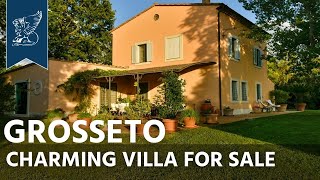 Charming villa in Grossetos countryside  Tuscany Italy  Ref 3098 [upl. by Ahtelra577]