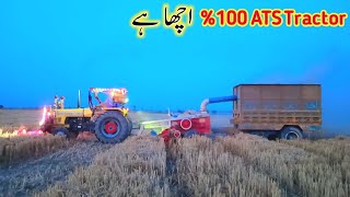 ATS tractor 290 special yellow colour wheat straw chopper blower machine performers [upl. by Nnairda]