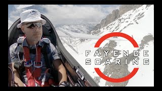 Glider loses its energy traversing a mountain pass in the French Alps [upl. by Rabah56]