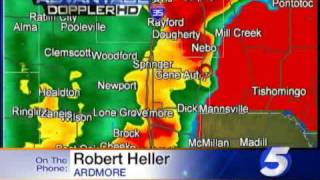 Man Describes Tornado Near Ardmore [upl. by Aleetha335]