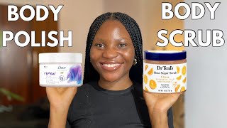 BODY SCRUB VS BODY POILSH  DOVE BODY POLISH VS DR TEAL BODY SCRUB bodycare bodyscrub bodypolish [upl. by Lenore]