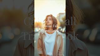 Casual Fall Travel Look  Light Layers Over White Tee amp Minimal Sweatshirt Styling [upl. by Nesnah]