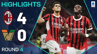 MILANVENEZIA 40  HIGHLIGHTS  Pulisic shines and Abraham gets off the mark  Serie A 202425 [upl. by Adnalohs]