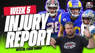 2023 Fantasy Football Week 5 INJURY UPDATES  Should You Be Worried [upl. by Ahsiugal]