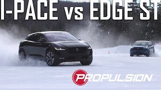 DUEL  Jaguar IPace vs Ford Edge ST [upl. by Ycul]