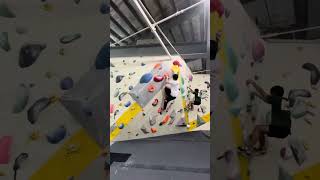 🟠 V3 Bouldering  overhang with cursed route read [upl. by Luciano532]