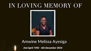 AMWINE MELISSA AYESIGAS FUNERAL [upl. by Rosmunda819]