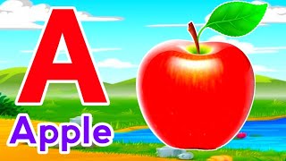 Phonics Song with TWO Words  A For Apple  ABC Alphabet Songs with Sounds for Children [upl. by Aicilic330]