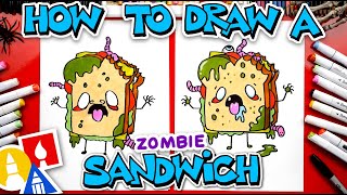 How To Draw A Funny Zombie Sandwich [upl. by Yzmar373]