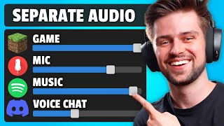 How To Split Your Audio In OBS game mic music voice chat [upl. by Yerggoeg]