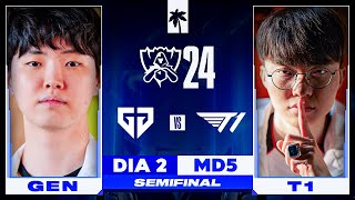 T1 x GENG  CoStream Worlds 2024  Semifinal Dia 2  Ilha das Lendas [upl. by Primavera]