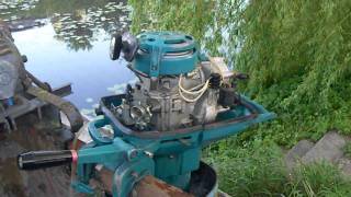 Neptun 23hp Soviet outboard motor Made in 1979 Video3  fuel consumption 87 kg\h at max power [upl. by Axel]