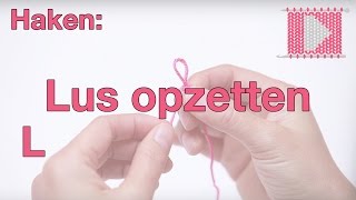 Lus opzetten linkshandig  Leren Haken en Breien [upl. by Santini]