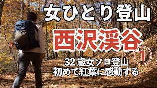 【西沢渓谷】紅葉と滝の眺めが絶景すぎる！32歳にして知った紅葉の美しさ…！【女子登山】前編 [upl. by Elatnahs]