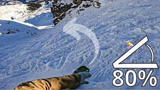 Hardest Ski Run in Europe  Grand Couloir Courchevel [upl. by Lytle917]