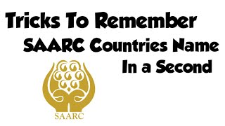 Tricks to Remember SAARC Countries Name in a Second [upl. by Rubliw518]