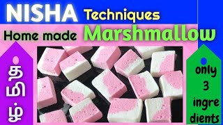 Marshmallow making at homeHome made marshmallow in Tamil [upl. by Wiese306]