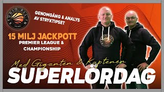 15 miljoner jackpot på Stryktipset  Superlördag LIVE [upl. by Helena]