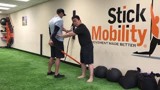 Lengthening Bicep Stretch  Stick Mobility Exercise [upl. by Sirtimid452]