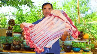 Huge Yak Steak Cooked in Tons of Chilis Unbelievable Tender and Fragrant  Uncle Rural Gourmet [upl. by Aerdua480]