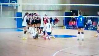 rottura legamento crociato anteriore Michela Ganz pallavolo  acl volleyball injury [upl. by Barber]