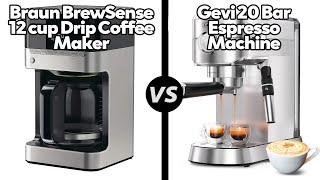 Braun BrewSense Drip Coffee Maker vs Gevi Espresso Machine 20 Bar  Which One Is Better [upl. by Mccutcheon179]