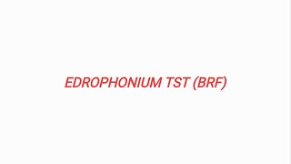 EDROPHONIUM TST BRF [upl. by Ayalat759]