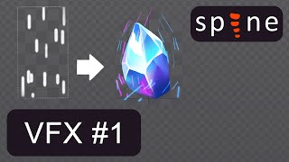 Spine 2D Linked mesh Tutorial VFX 1  Shine  Glare  Crystal [upl. by Ahidam]