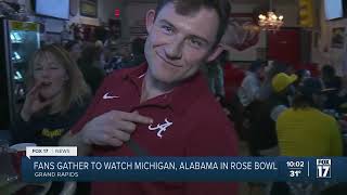 Fans React to Michigan vs Alabama Rose Bowl Game [upl. by Donall]