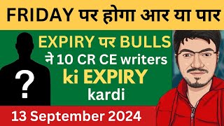 Nifty Prediction and Bank Nifty Analysis for Friday  13 September 2024  Bank NIFTY Tomorrow [upl. by Ayikur666]