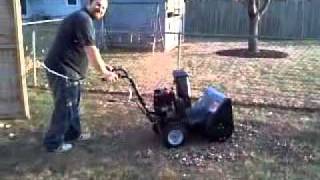 How to rake leaves with a snow blower [upl. by Ygiaf]