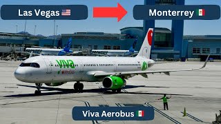 TRIPREPORT  VivaAerobus SPACE PLUS  Las Vegas  Monterrey  Airbus A321200 [upl. by Dyun]