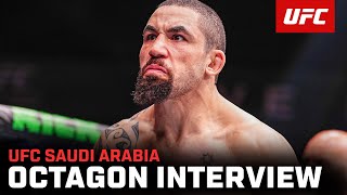 Robert Whittaker Octagon Interview  UFC Saudi Arabia [upl. by Atiuqnahs]