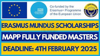 Erasmus Mundus MAPP Scholarships 20252026 Fully Funded Masters Degree in Europe  Apply Online Now [upl. by Tybie351]