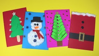 DIY Christmas Card Ideas  Christmas Craft for Kids [upl. by Ainehta]