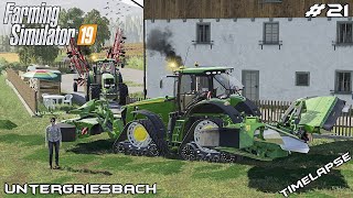 Mowing amp windrowing wMrsTheCamPeR  Animals on Untergriesbach  Farming Simulator 19  Episode 21 [upl. by Korfonta]