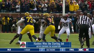 Haskins Wins Ohio State Starting Job [upl. by Eerot614]