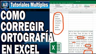 Como Corregir Automáticamente La Ortografía En Excel [upl. by Aselehc814]