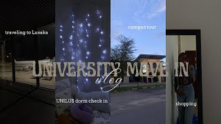 COME TO UNI WITH ME University of Lusaka Move in Vlog  ITS MISO [upl. by Karry]