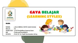 GAYA BELAJAR Learning Style [upl. by Alwin380]