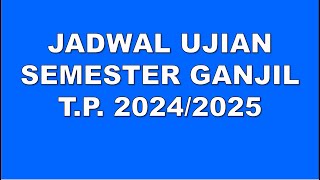 JADWAL UJIAN SEMESTER GANJIL Roster KurikulumMerdeka Sumatif [upl. by Nidak]