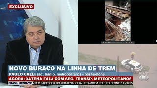 Novo buraco na linha do trem em SP causa lentidão [upl. by Garaway]