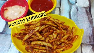 பொடேடோ குர்குரேPotato Kurkure க்ரிஸ்பியான உருளைக்கிழங்கு சிப்ஸ்Spicy french friesshorts [upl. by Ariajay]