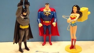 JUSTICE LEAGUE UNLIMITED HARDEES 2007 COOL KIDS MEAL TOY COLLECTION VIDEO [upl. by Nyleuqcaj216]